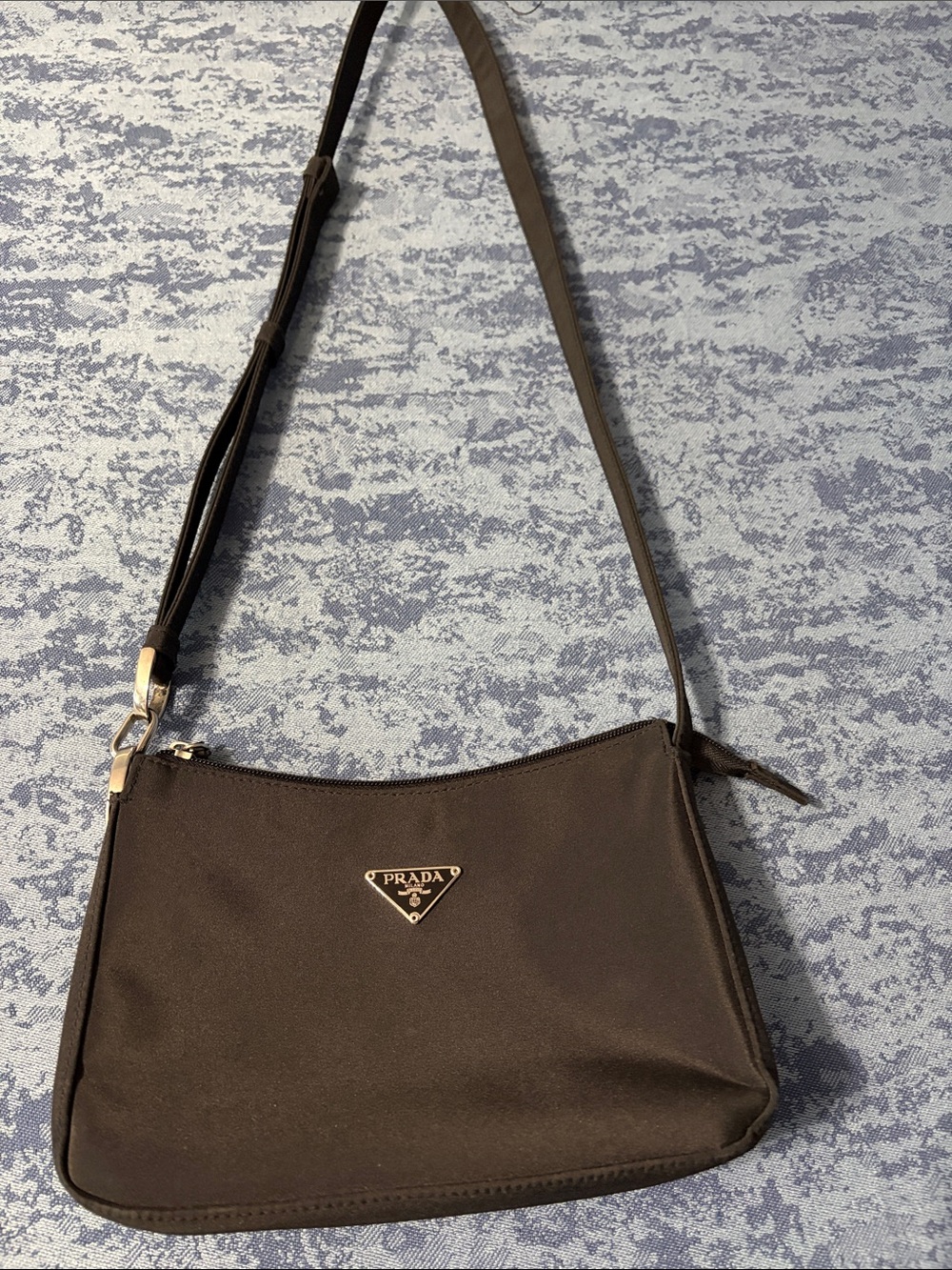 Black Nylon Crossbody / Shoulder Bag with Adjustable Strap